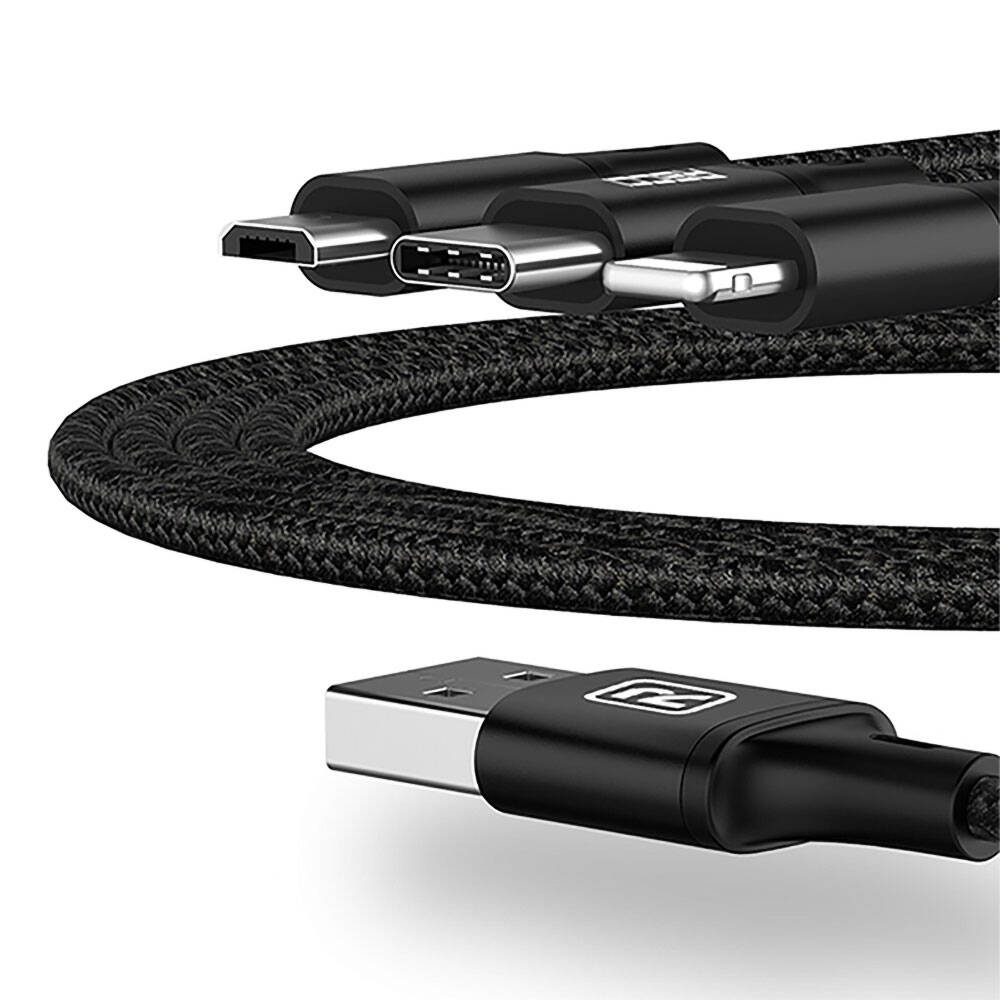 Recci RCS-D120 Fast Wind Serisi 3in1 USB-A to Lightning – Type-C – Micro Şarj ve Data Kablosu 1.2M Recci RCS-D120 Fast Wind Serisi 3in1 USB-A to Lightning – Type-C – Micro Şarj ve Data Kablosu 1.2M